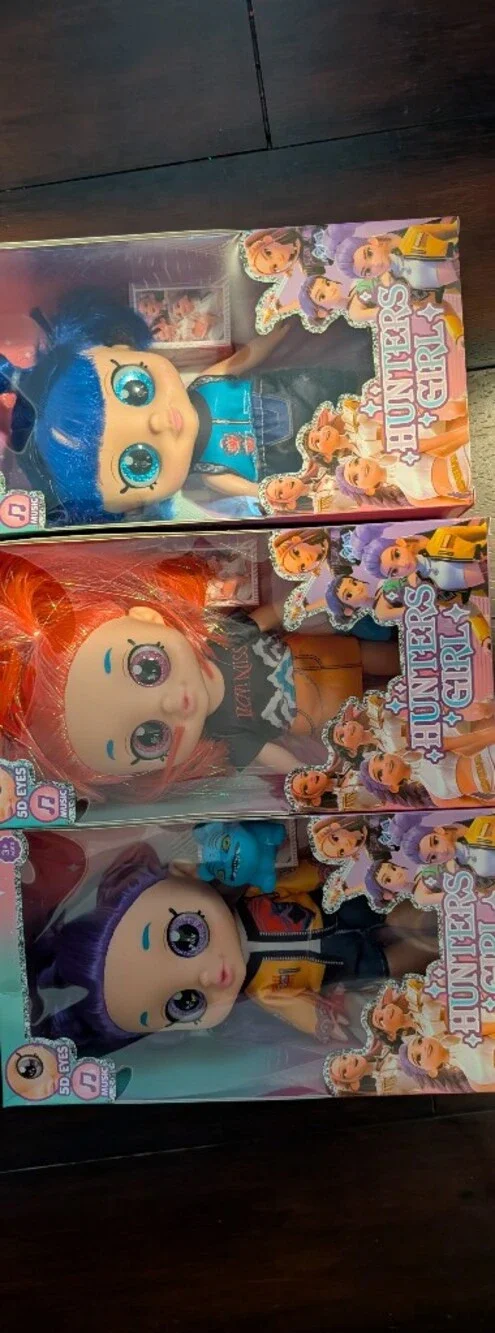 Set Of 3 K-pop Demon Hunters Singing 5D Eye Dolls
